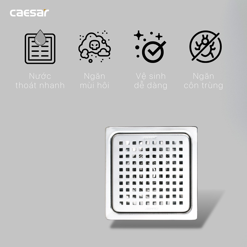 Thoát Sàn CAESAR dạng lưới ST1010B , ST1212 , ST1212L , ST1414 , ST1414L , hố ga thoát sàn nhà tắm