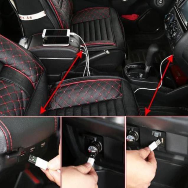 Bệ/Hộp tỳ tay xe hơi Suzuki Ertiga tích hợp 7 cổng USB 2019-2020 Hàng Loại 1