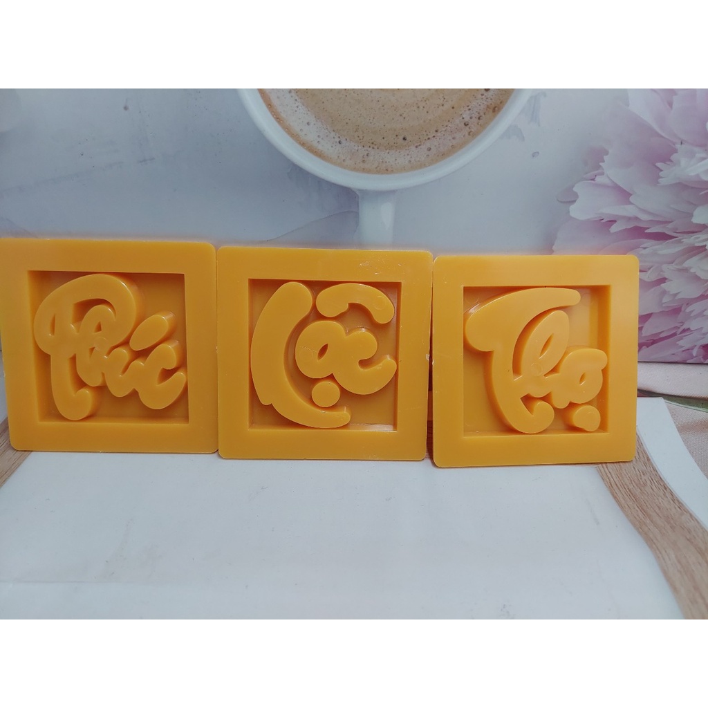 Bộ Khuôn Xôi Vuông 8 cm – Tiếng Việt -VT