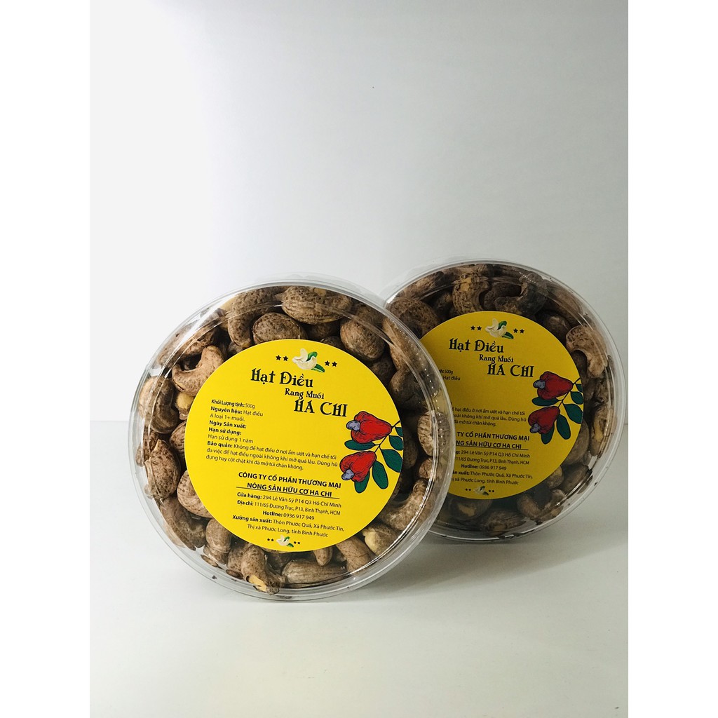 500gr Hạt điều rang muối vỏ lụa Bình Phươc hạt tròn thơm ngon