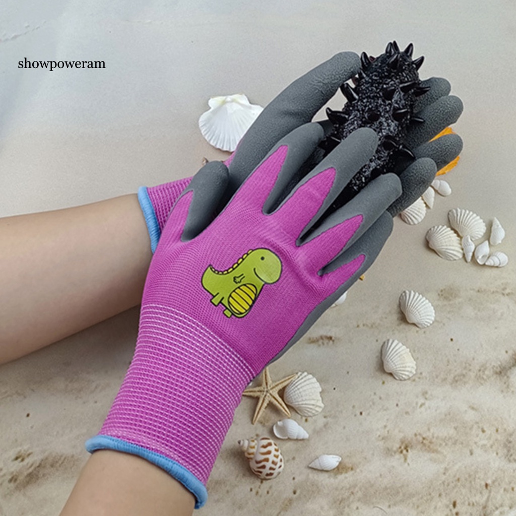 1 Đôi Găng Tay Làm Vườn In Họa Tiết Động Vật Bảo Vệ Chống Bụi Cho Bé