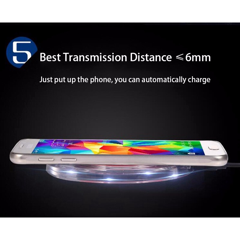 Đế sạc không dây chuẩn QI 5V chất lượng cao cho điện thoại IPhone Samsung LG HTC BLM có tính năng sạc không dây