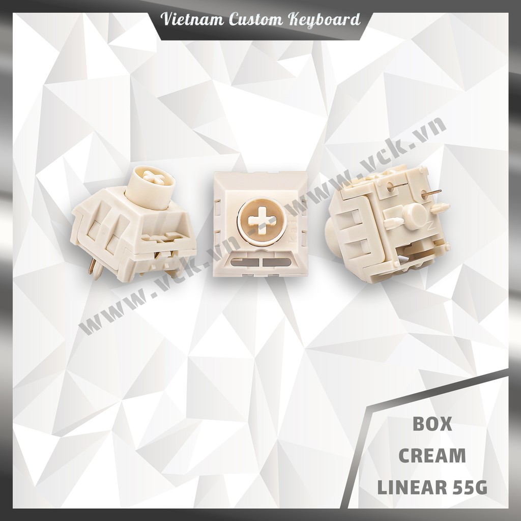 Cream Switch Đặc Biệt | Linear 55g | Box Cream | Cream Chocolate | NovelKeys X Kailh | Housing POM | vck.vn