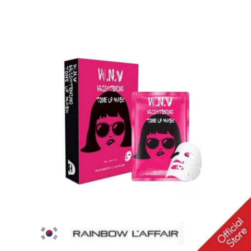 Mặt nạ dưỡng trắng, chống nhăn, phục hồi da Rainbow L'affair W.N.V Brightening Tone Up Mask 25ml