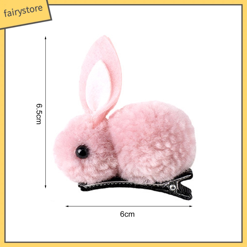 Kẹp Tóc Hình Thỏ Hoạt Hình Nhiều Màu Sắc Tiện Dụng Cho Bé