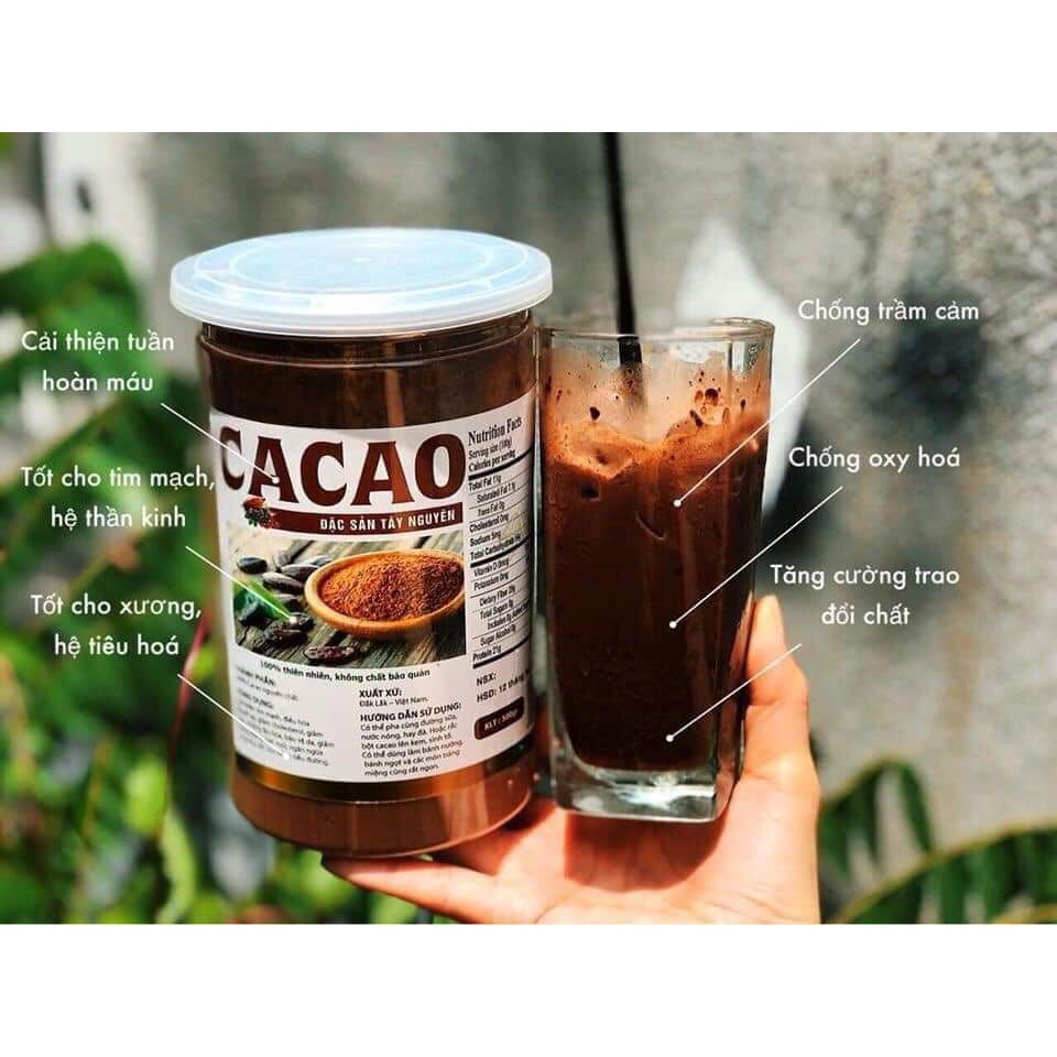 Bột Cacao Ca Cao 500g - 100% Cacao Nguyên Chất