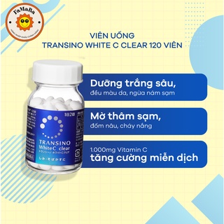 Viên uống trắng da Transino White C Clear 120 viên (Nội địa Nhật)