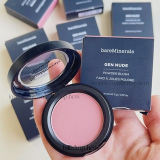 Minisize 2G - Phấn má hồng khoáng chất BareMinerals Gen Nude Powder Blush - Call My Blush