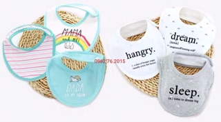Set 3 yếm tròn Momcare cho bé