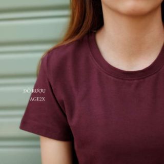 Áo thun unisex màu đỏ rượu AGE2X