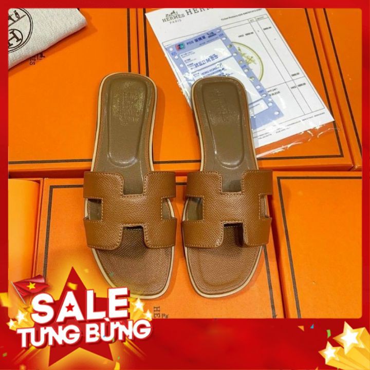 Dép lê nữ - Dép Lê HM Da Mềm Full Size, Màu - Hàng Siêu Đẹp Giá Siêu Tốt