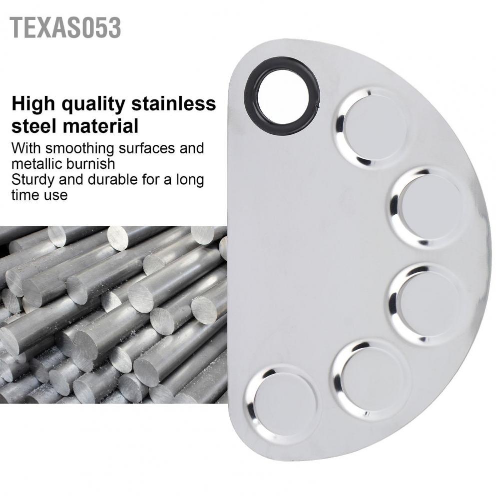 [Hàng mới về] Bảng pha màu son môi/ bột màu/ mỹ phẩm trang điểm bằng thép không gỉ kèm thìa