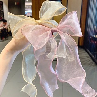 ♥️ Cột tóc nơ vải lụa hồng 🎊 - Buộc tóc nơ tiểu thư bánh bèo