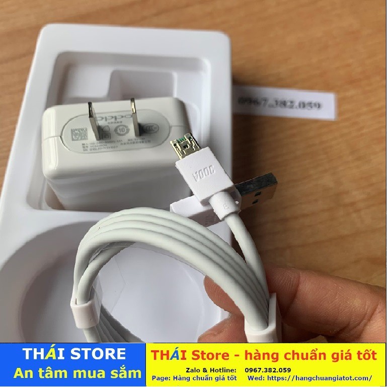 Bộ sạc Siêu nhanh OPPO R15 chính hãng, công suất 20W - VOOC 3.0, chân USB to Micro (mã SA08)- Bảo hành 6 tháng