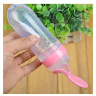 Bình thìa ăn dặm silicon cho bé