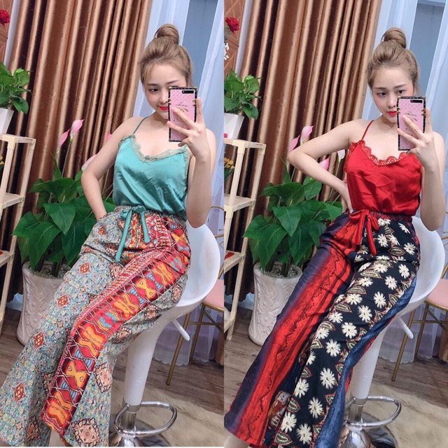 Set 2 dây ren thổ cẩm
