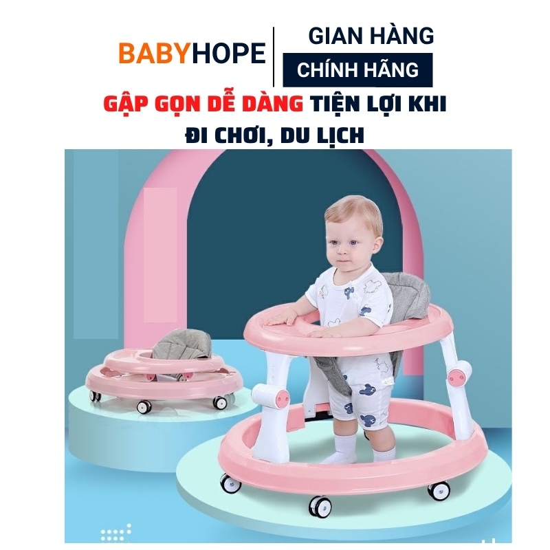 Xe tròn tập đi, xe tập đi cho bé có nhạc,điều chỉnh độ cao,có bàn ăn dặm CAO CẤP