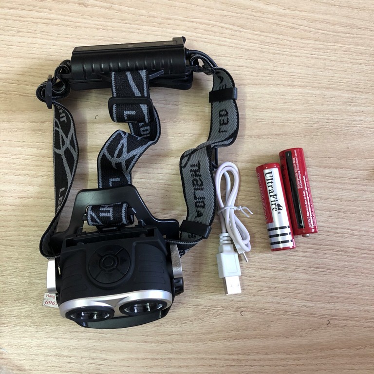 Đèn đội đầu led headlight zoom xa gần 2 bóng led T6 20w