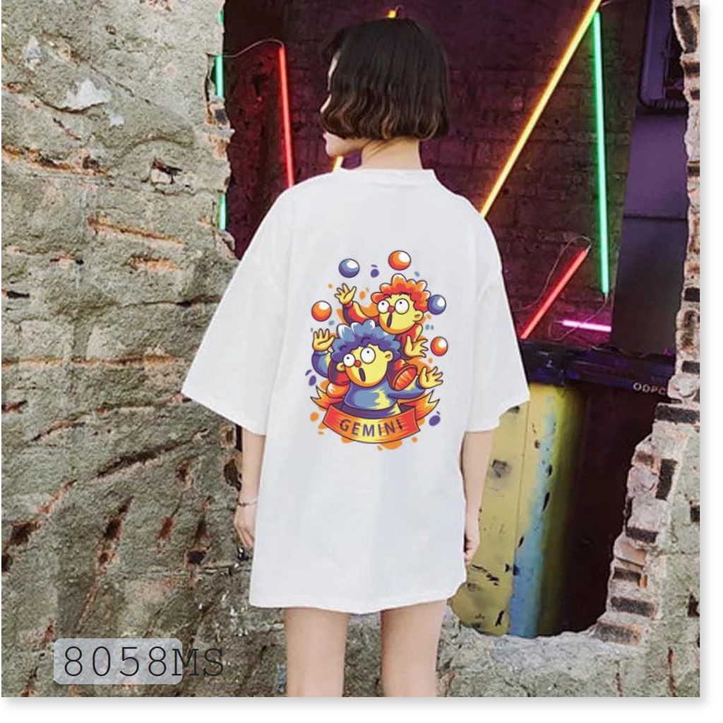 ÁO THUN UNISEX TAY LỠ CỰC COOL CUNG HOÀNG ĐẠO SONG TỬ PHONG CÁCH HÀN QUỐC FREE SIZE