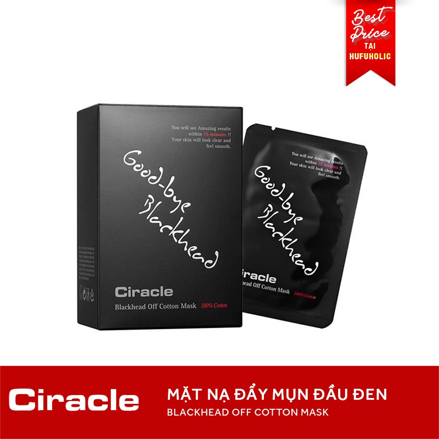 CIRACLE- Mặt nạ miếng đẩy mụn đầu đen Goodbye Blackhead (có tách lẻ) CIRA01