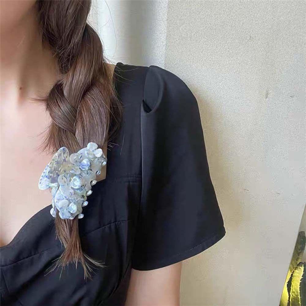 CABEZA Kẹp Tóc Hình Hoa Màu Trắng / Xanh Dương / Tím Phong Cách Tối Giản Thanh Lịch