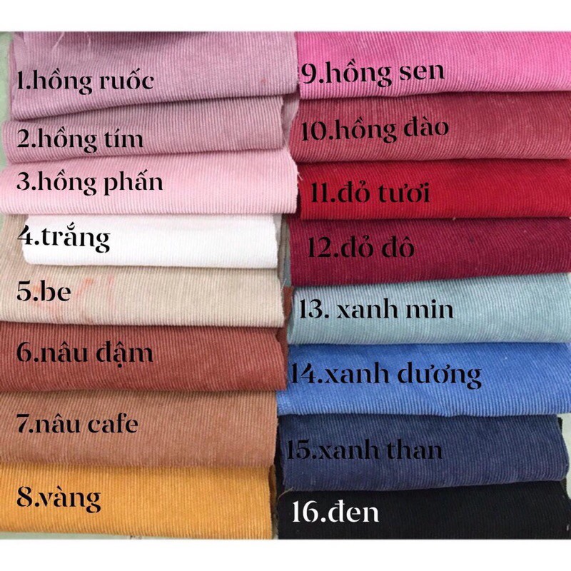 Vải nhung tăm trơn