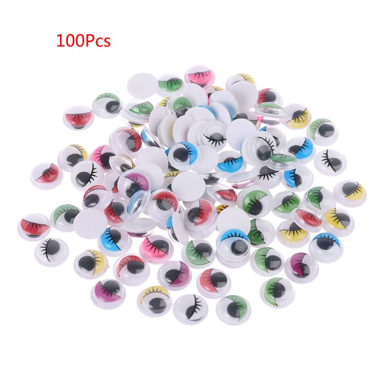 Bộ 100 Miếng Dán Mắt Tự Dính Nhiều Màu Sắc Dùng Trang Trí Gấu Bông