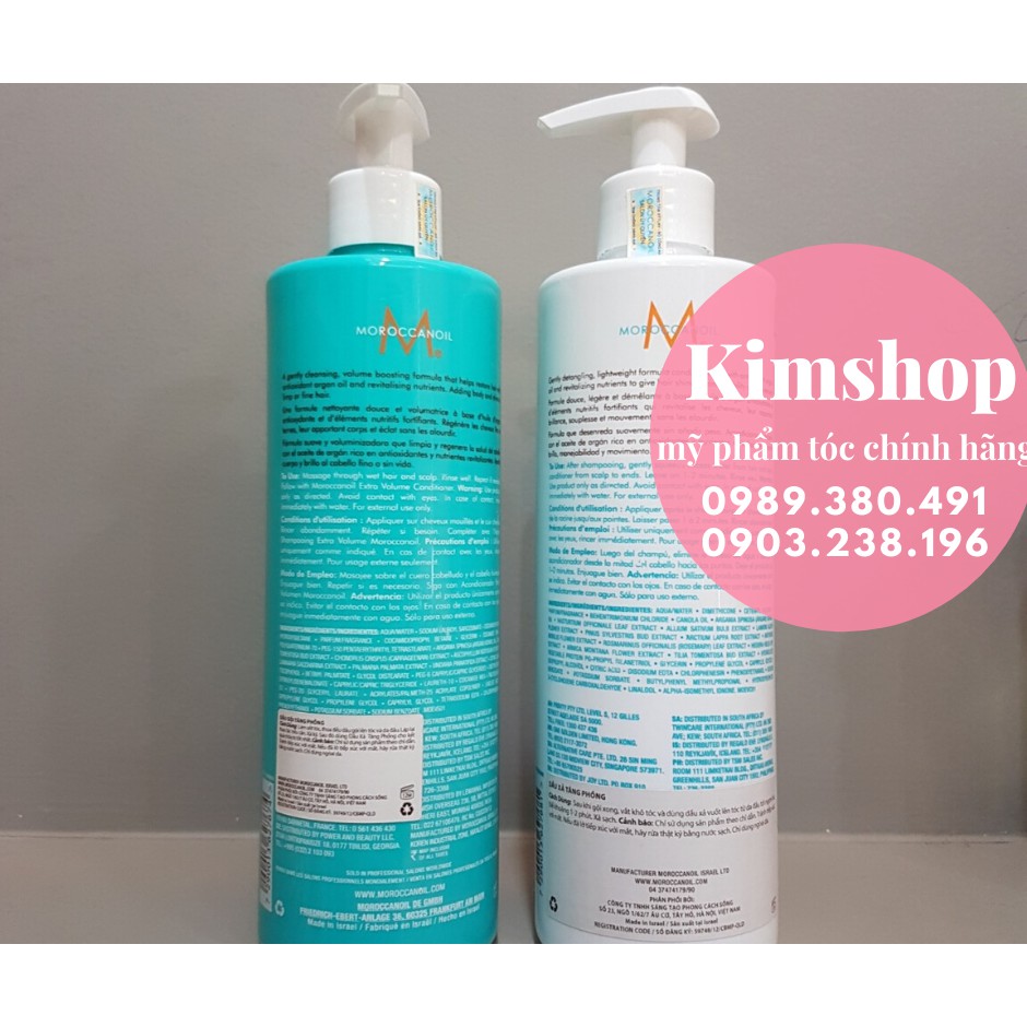 Dầu gội xả Moroccanoil Extra Volume tăng phồng 500 ml -1000 ml