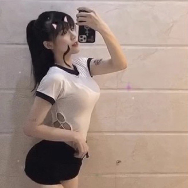 Bodysuit đan dây phong cách học sinh Nhật Bản JK sexy - áo thể dục nữ sinh gợi cảm | BigBuy360 - bigbuy360.vn