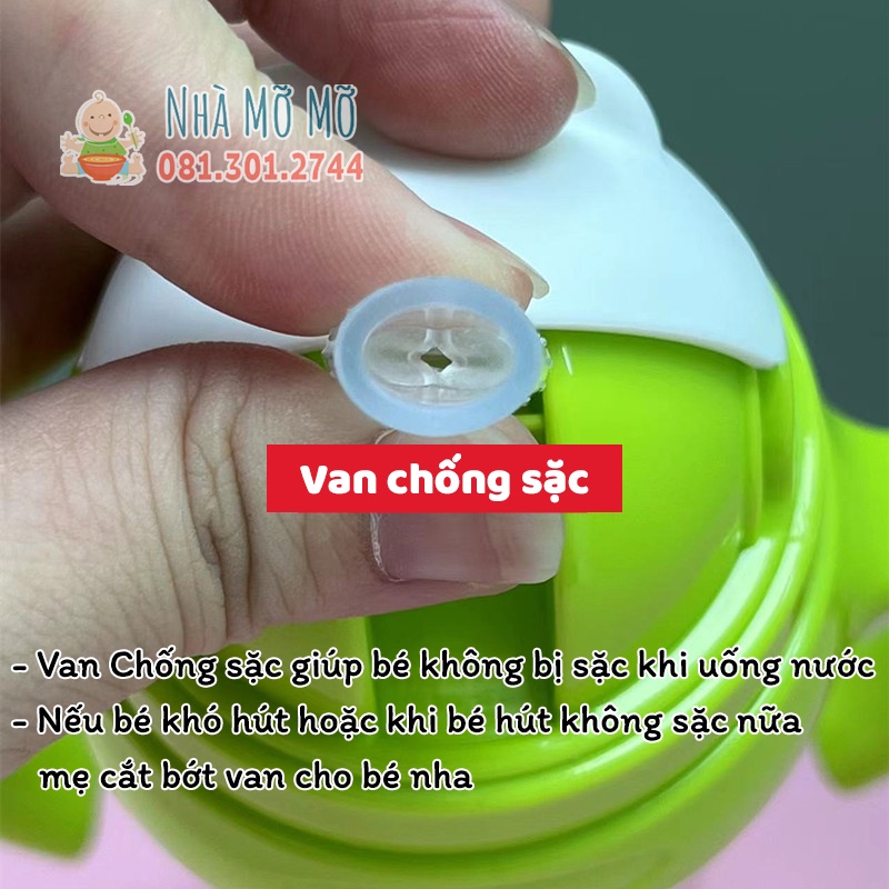 Nắp Ống Tập Hút Cổ Rộng kèm tay cầm Bình Sữa PIGEON LANSINOH Cho Bé Tập Hút - Nhà Mỡ Mỡ