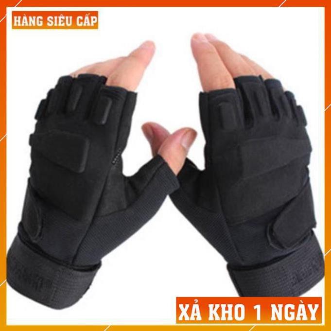 HÀNG CAO CẤP -  [FreeShip – Xả Kho 1 Ngày] Găng Tay Tập GYM Tập Tạ - Bao Tay Phượt Lính Mỹ Blackhawk Đi Xe Máy Đi Phượt 