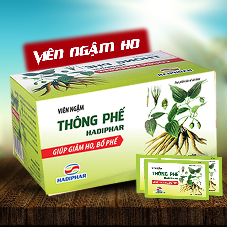 Viên ngậm ho bổ phế, giảm ho, làm ấm đường hô hấp (8 viên)