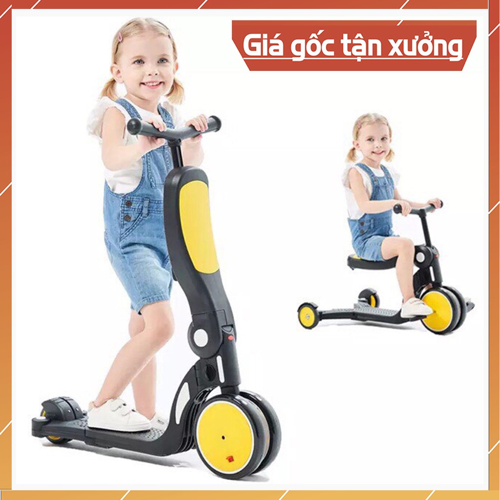 Xe Scooter - Xe Thăng Bằng - Xe Chòi Chân - Xe Đạp Trẻ Em - Xe Đa Năng 5 Trong 1 - Dành Cho Bé Từ 1,5 đến 6 Tuổi.