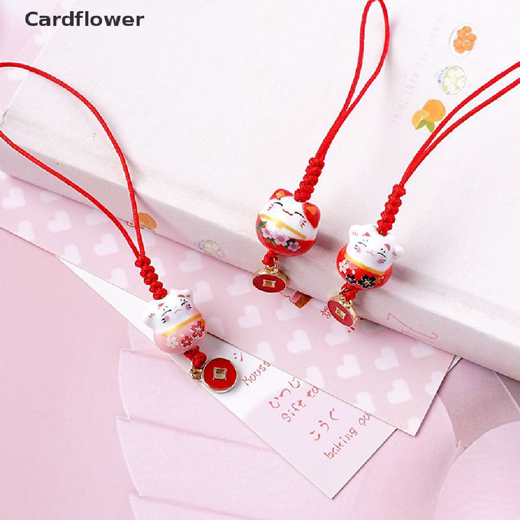 &lt; Cardflower &gt; Móc Khóa Điện Thoại / Chìa Khóa Hình Mèo May Mắn Nhật Bản