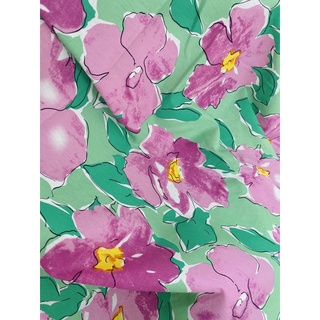 Vải hà anh - Thô cotton hoa đỏ hồng