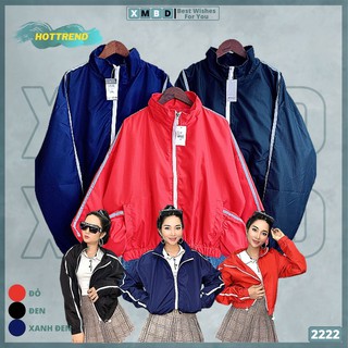 Áo khoác dù lửng phản quang form cánh dơi jackets gió 2 lớp form lửng cổ cao lửng pq - ak2222