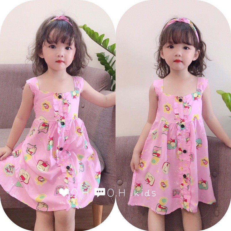 Váy lanh size nhỡ cho bé gái