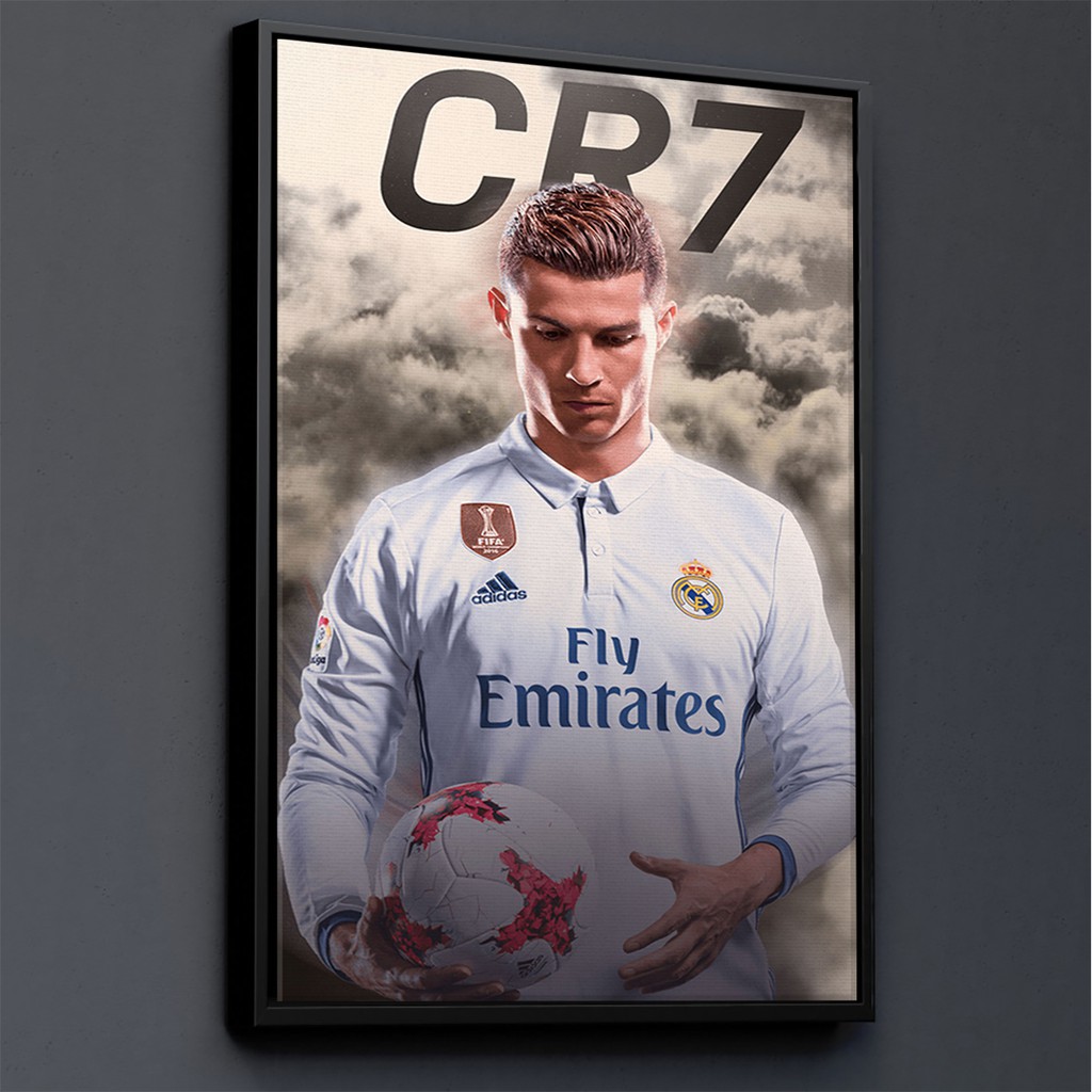 TRANH CANVAS CẦU THỦ BÓNG ĐÁ treo tường in theo yêu cầu - Cristiano Ronaldo CR7 27