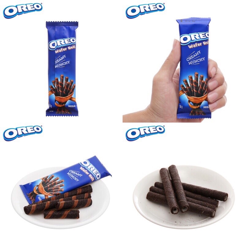 Bánh Quế Oreo Wafer Roll Hộp 54g (3 gói x 18g)