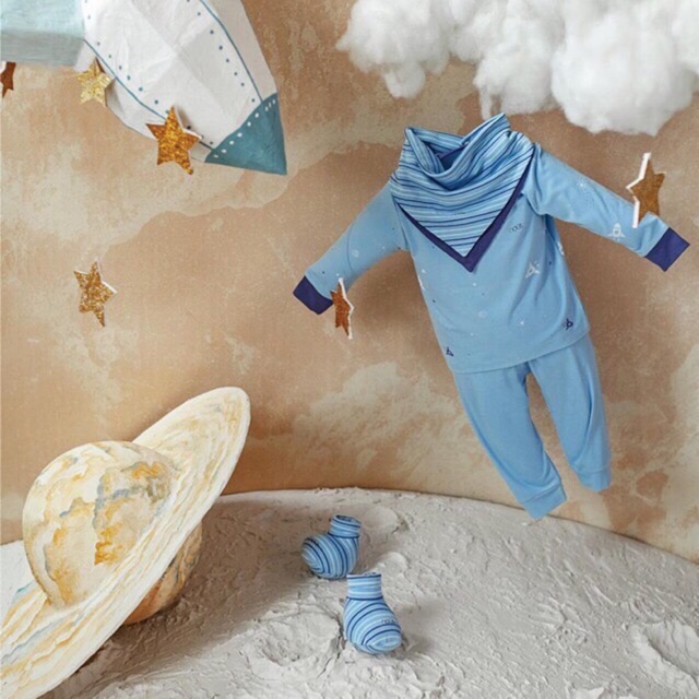 Nous Bộ Cài Vai Xanh Dương