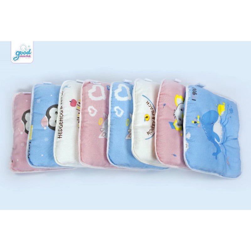Gối xô Chống Bẹp Đầu sơ sinh Goodmama hàng đẹp đạt chuẩn