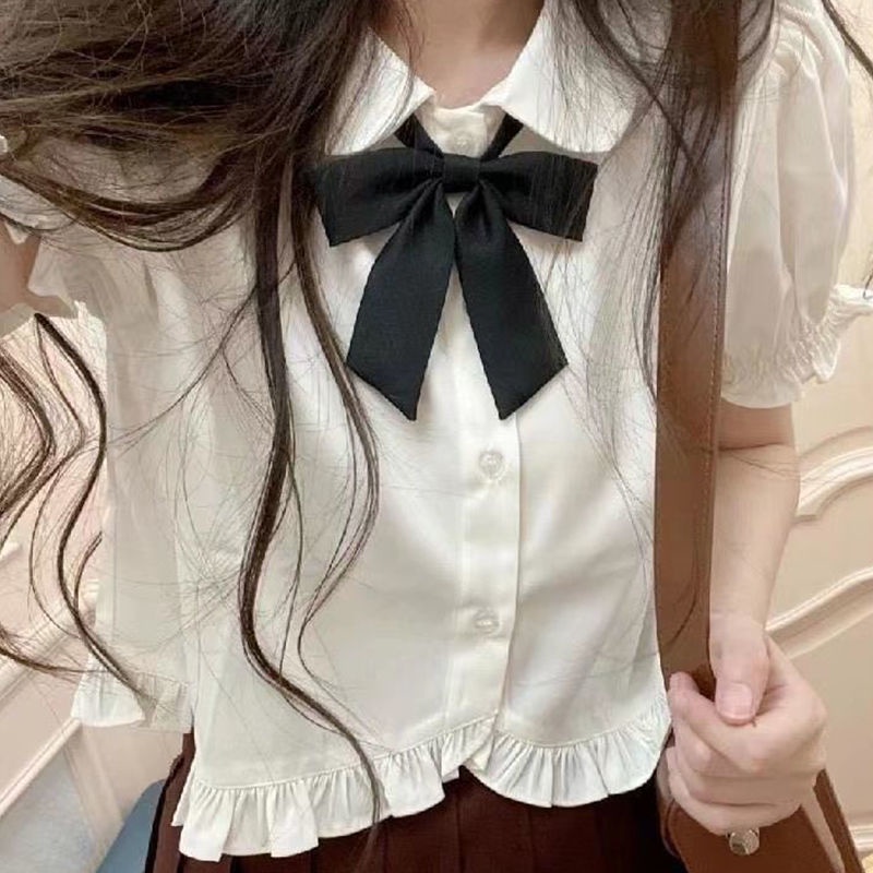 Áo Sơ Mi Trắng Ngắn Tay Thời Trang Mùa Hè Cho Nữ