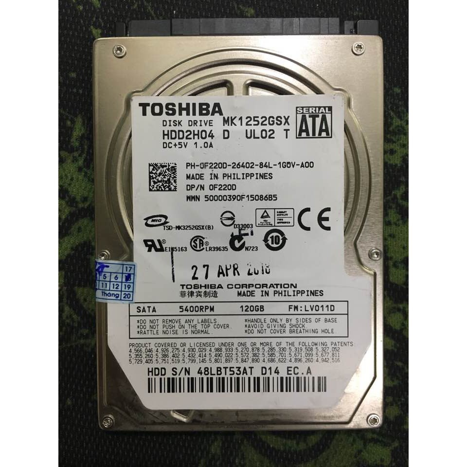 Ổ cứng HDD laptop cũ tình trạng good,Shop đã test rất kỹ, Bảo hành 12 tháng 1 đổi 1.