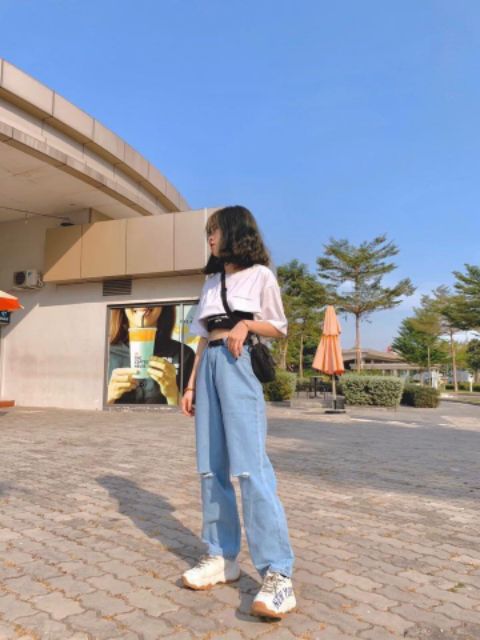 Sét áo Croptop in chữ mẫu Siêu hót 2020