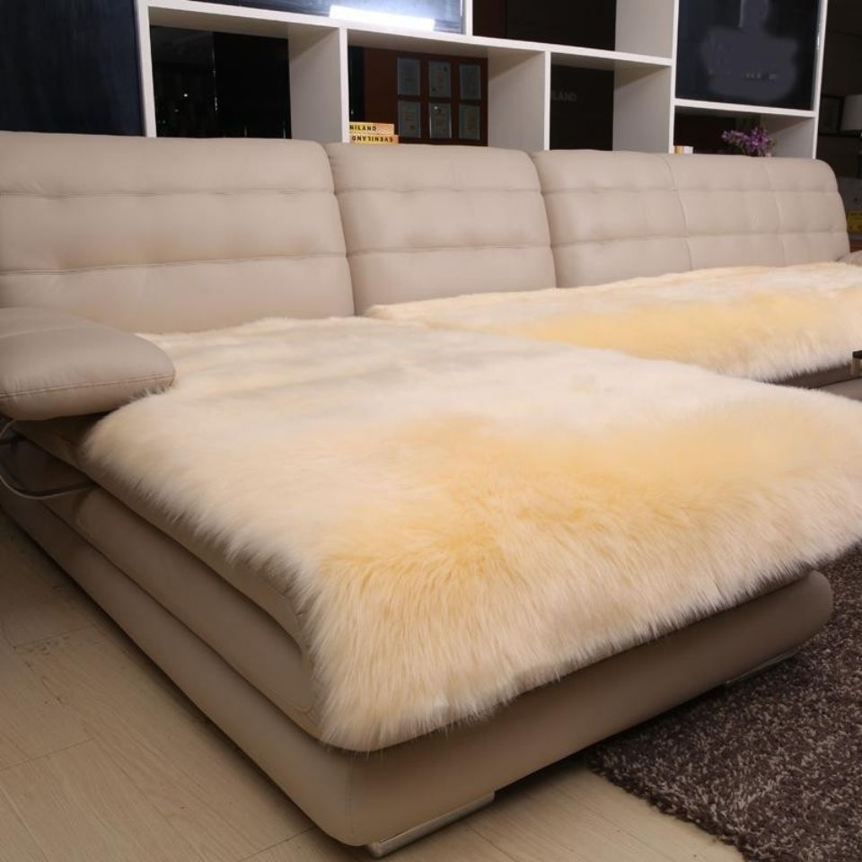 Thảm lót ghế sofa giả da chống trượt phong cách Scandinavian