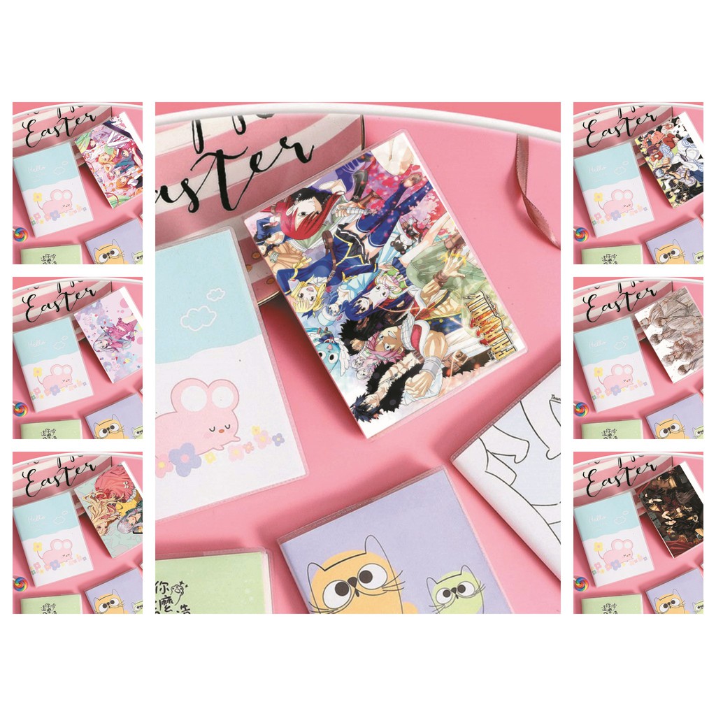 Sổ tay A6 in hình Hội Pháp Sư Fairy Tail Tác Giả Đào Hoa Eromanga sensei Linh Hồn Bạc Gintama Hắc Quản Gia Kuroshitsuji