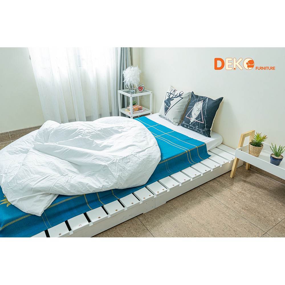 Giường pallet DEKO gỗ thông cao cấp 1M4x2M