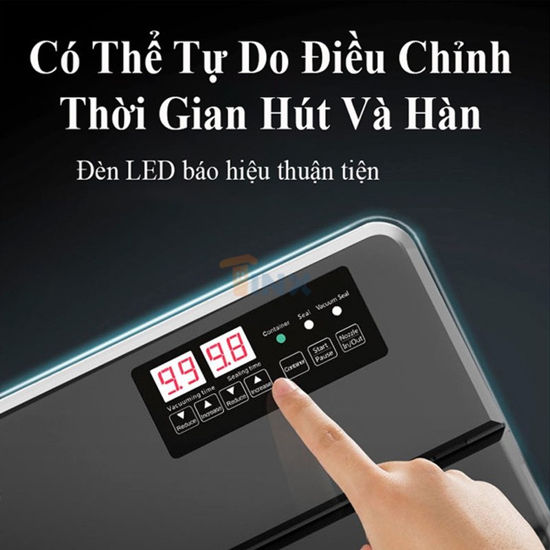 Máy hút chân không tự động P400 không kén túi, hút được túi trơn 2 mặt và túi nhám cao cấp