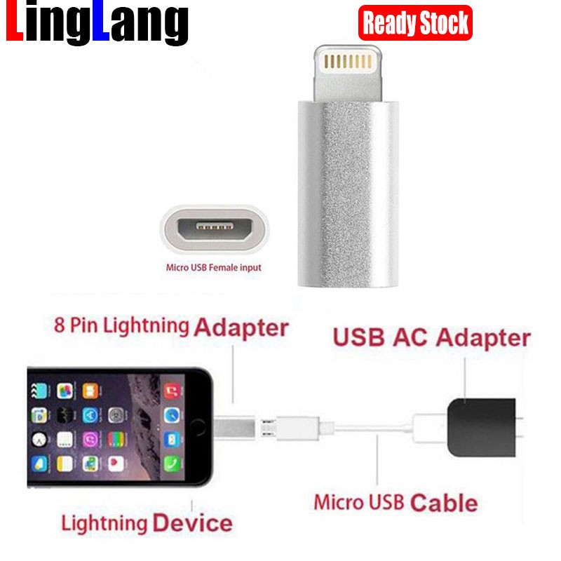 Đầu Chuyển Đổi 8 Cổng Lightning Sang Micro Usb Cho Apple Ipod Iphone 5s 6 6s 7 Plus