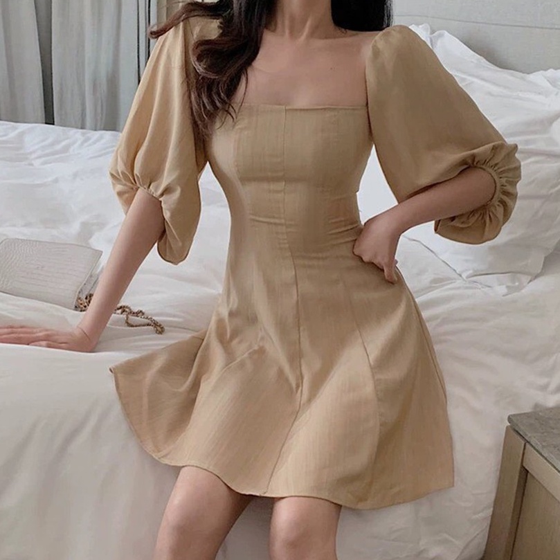 Đầm cỗ vuông tay lỡ - 4BASIC VTL01 | BigBuy360 - bigbuy360.vn